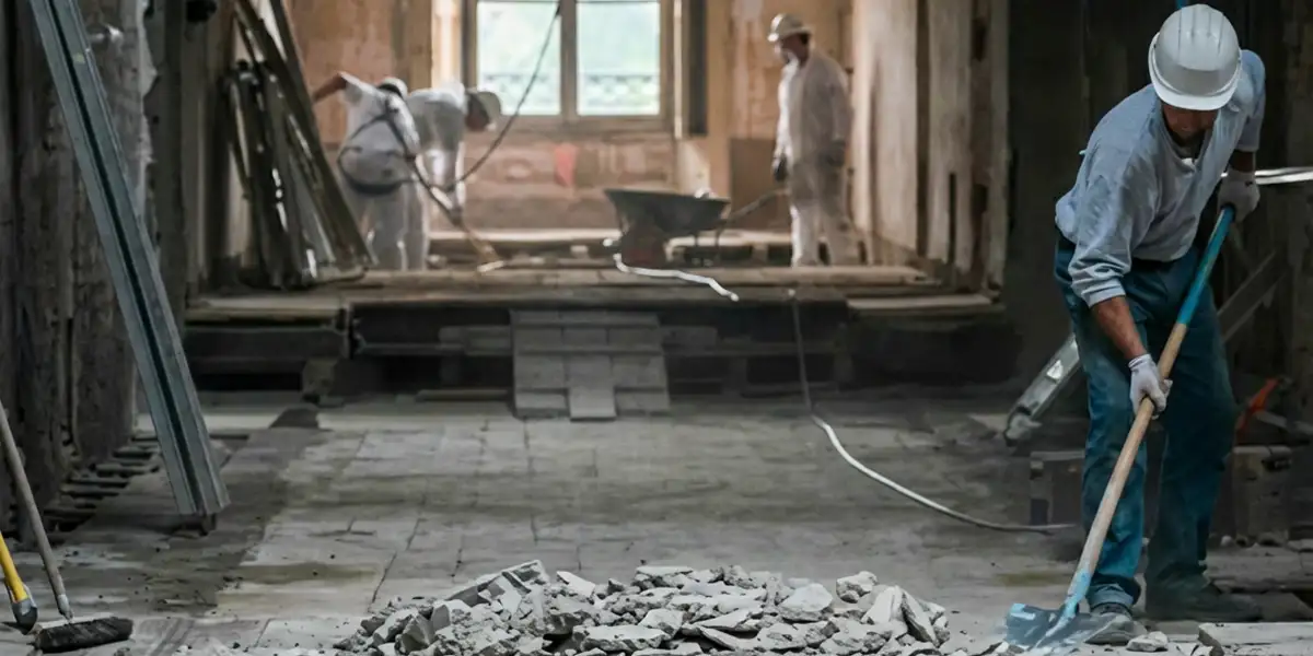 fire damage restoration professionals performing structural cleanup and restoration after a fire in Omaha, NE