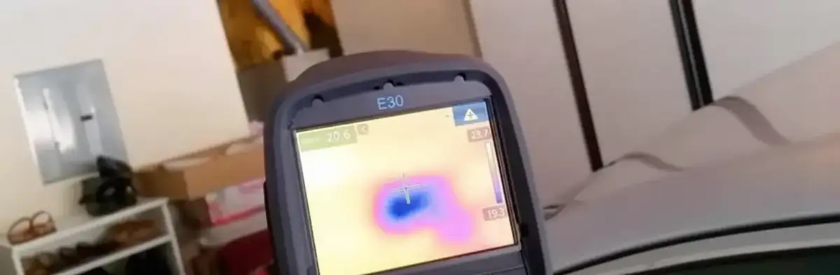 mold inspection using thermal imaging technology to detect moisture and hidden mold in a home in Omaha, NE